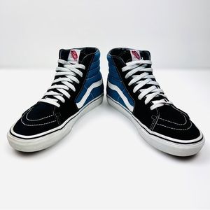 Vans SK8-Hi - Marine / Black - Size 7.5 M US (9.0 W US) - Suede & Canvas Sneaker